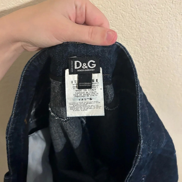 Vintage Dolce & Gabbana Authentic ‘73 Dark Bell-bottoms Blue Flare Jeans Size 8 - Picture 8 of 11